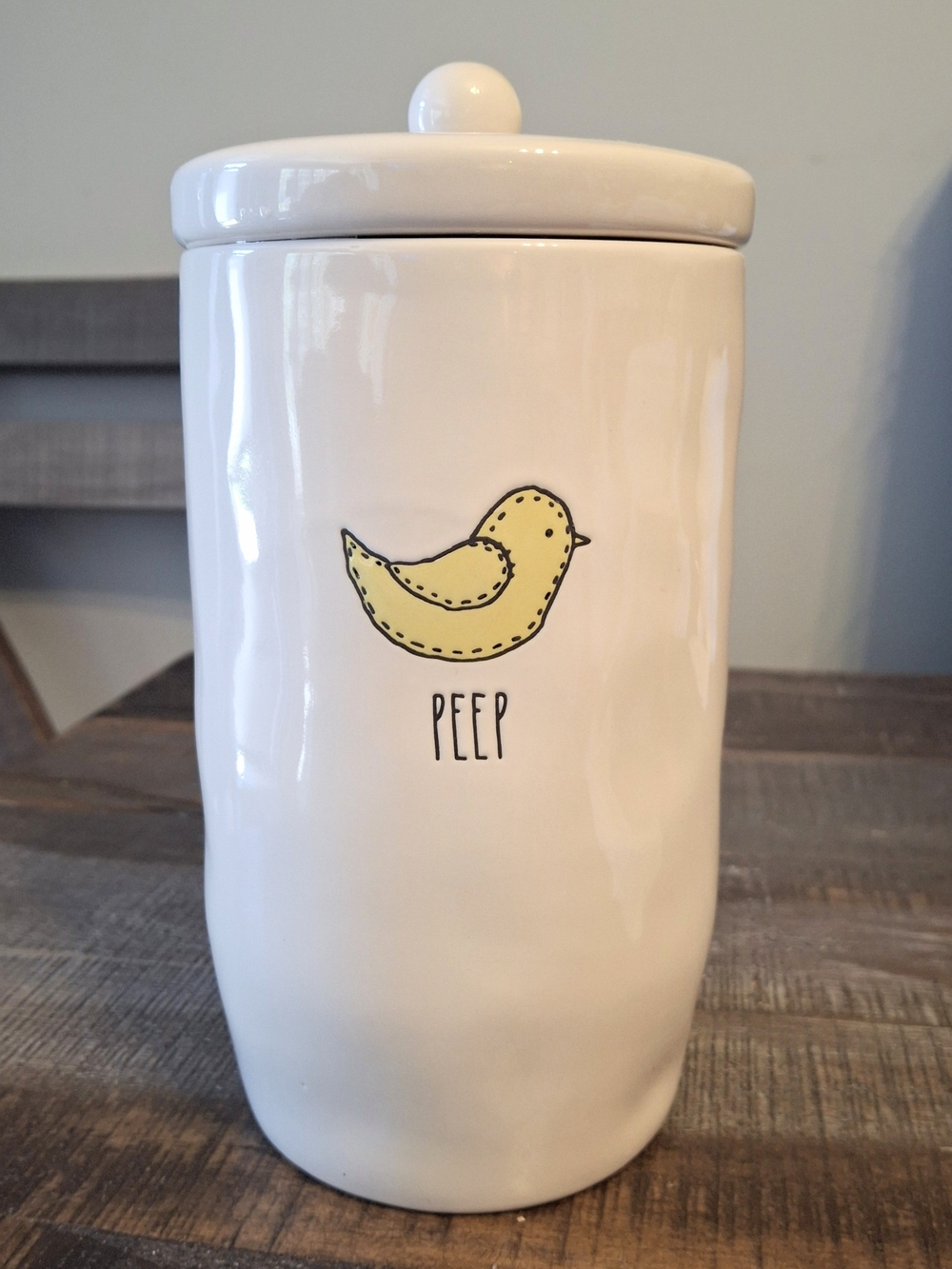 NEW Rae Dunn PEEP Canister with Yellow Chick